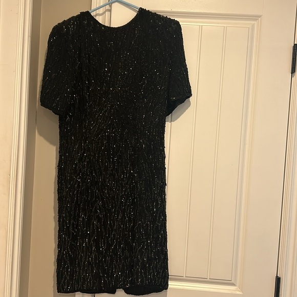 Golden Girls-2 Vintage Stenay Silk Sequence Ritzy Dresses Silk Cocktail attire - Picture 3 of 16